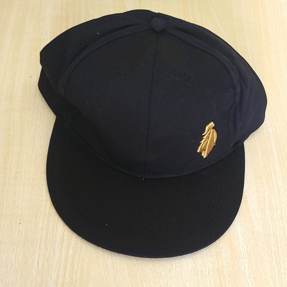 Courvoisier New Era Official Snapback Black Gold Hat Adjustable Cap